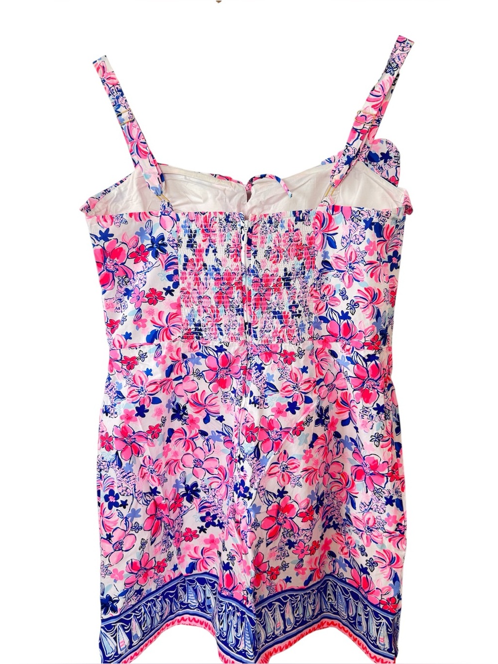 Lilly Pulitzer Floral Skort Dress Pink Blue Size 10 Resort Vacation - Picture 2 of 5